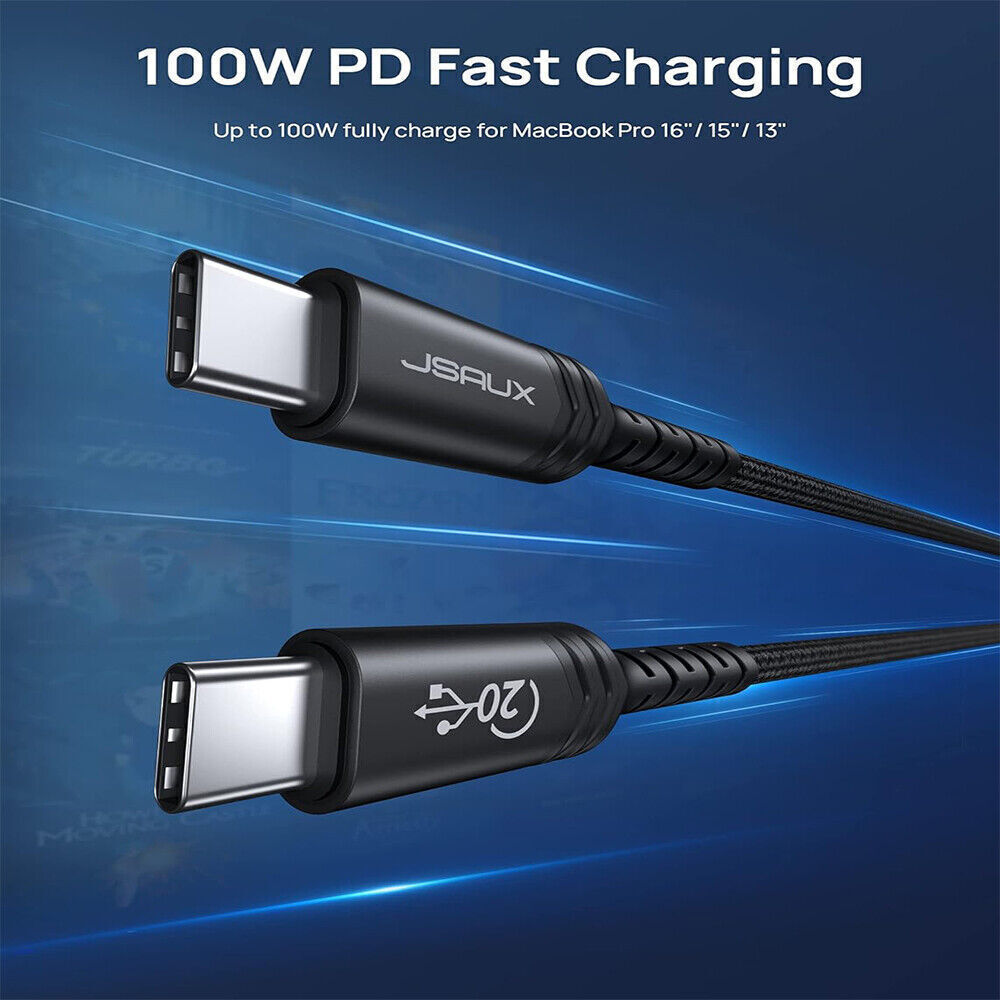 USB3.2 Gen2 USB C 20Gbps Cable Type C 5K 100W Fast Charging For Galaxy iPhone15