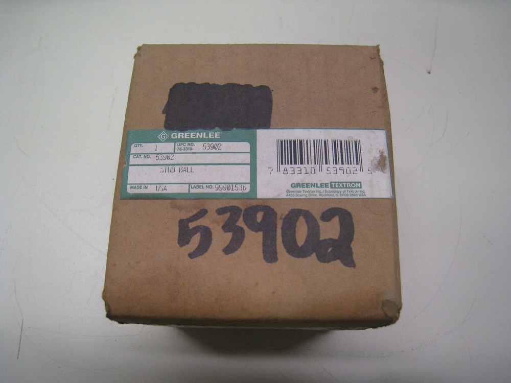 NEW GREENLEE TEXTRON BALLSTUD 53902 FREE SHIPPING