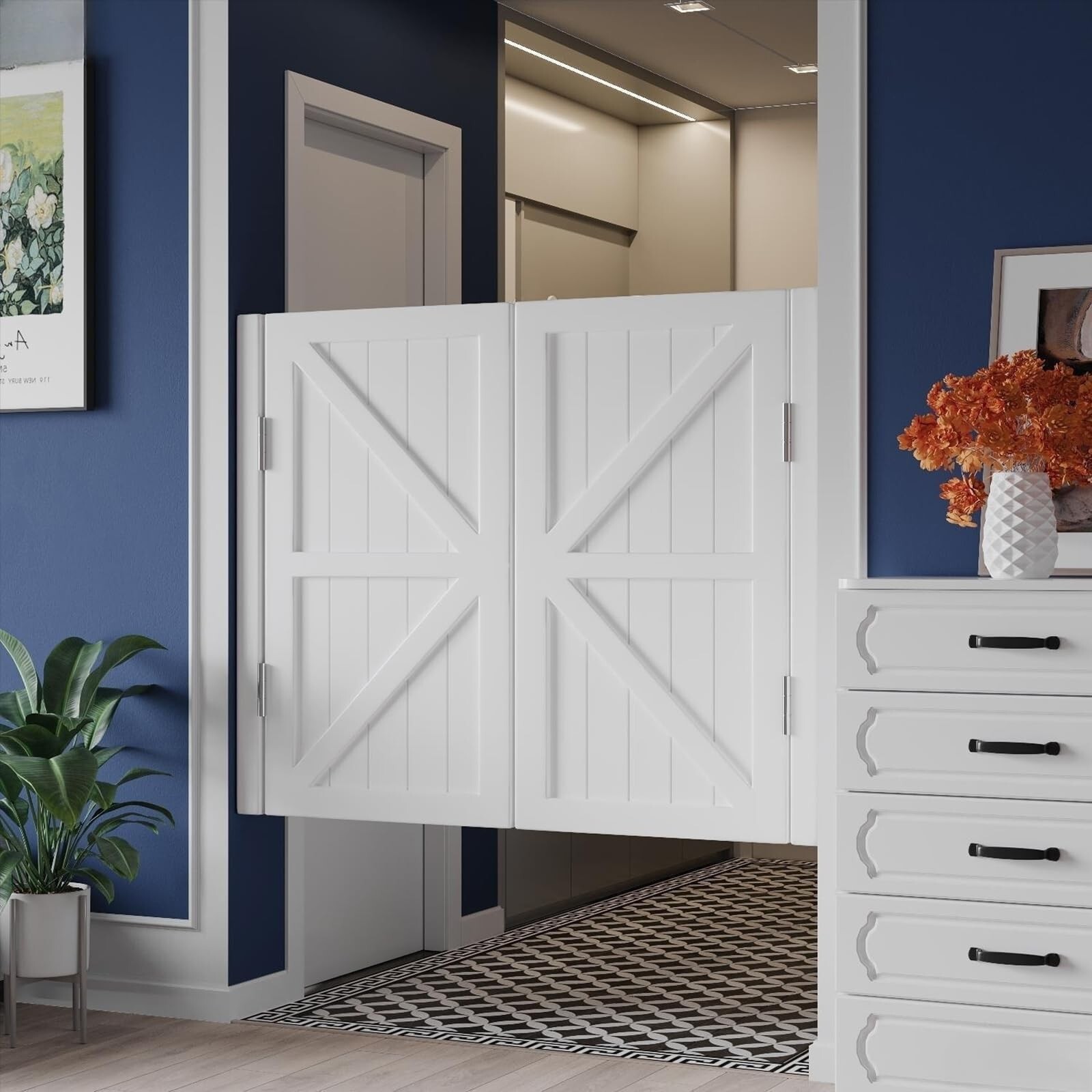 Swinging Doors Cafe Doors, Interior Solid Wood Swing Door, Saloon Cafe Doors,...