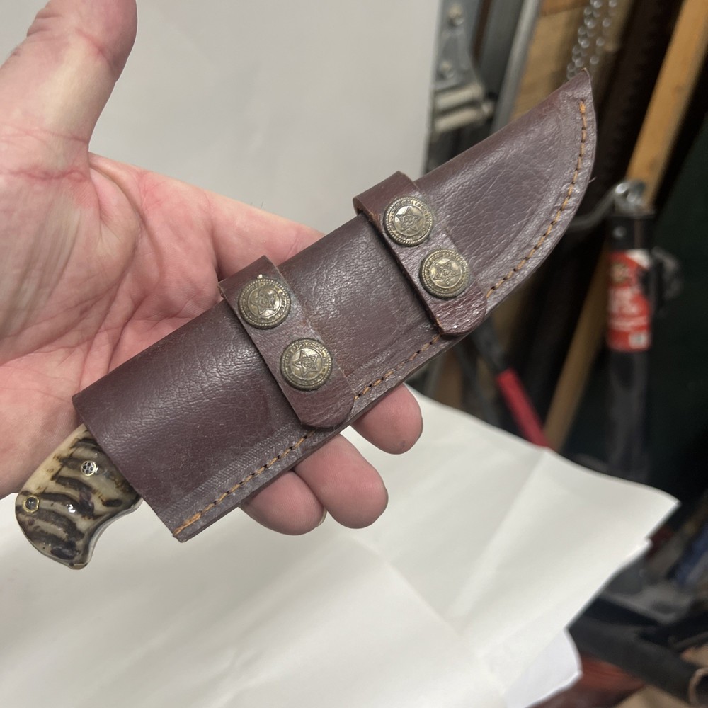 Custom 8.5”Fixed Knife w/ Bone Handle