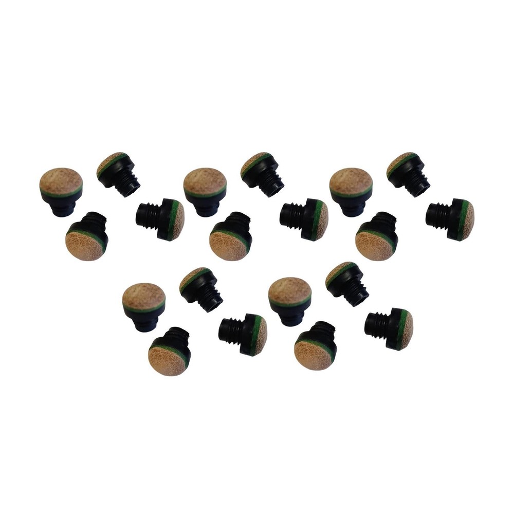 20x Billiards Cue Tips Pool Rod Tips Easy to Install