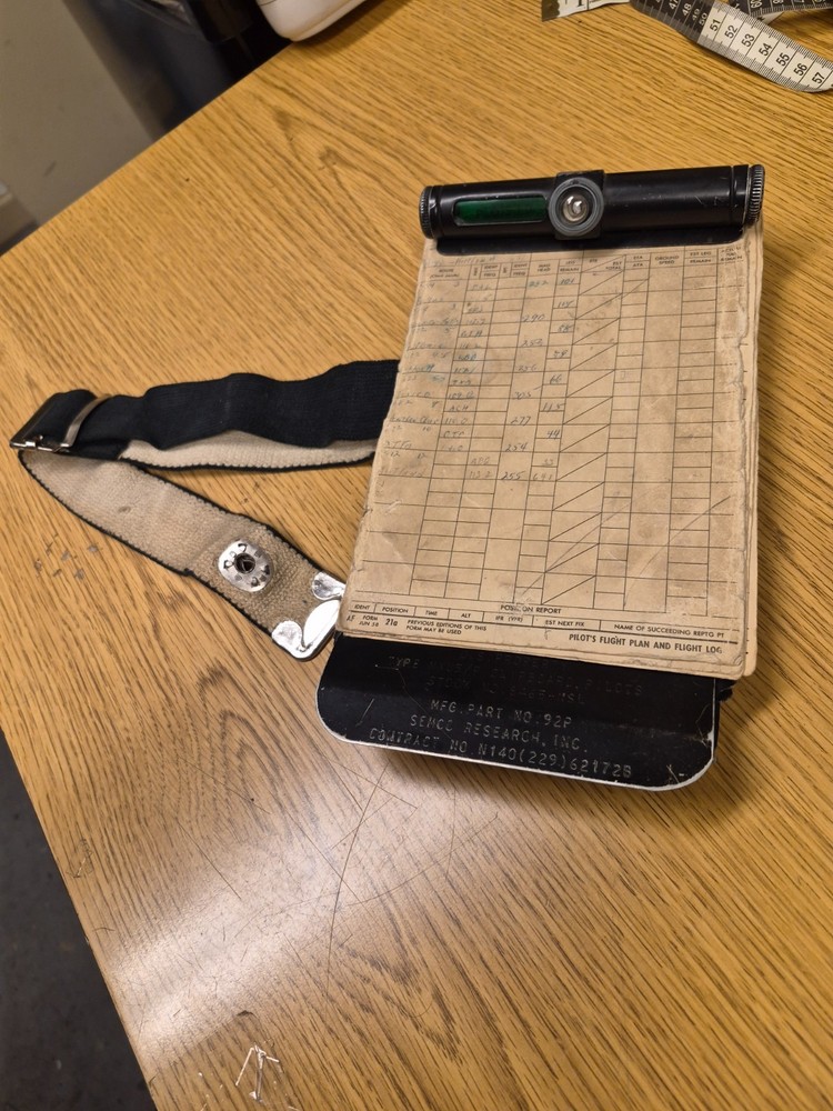 WWII US Army Air Force Fighter Pilot Clipboard and Flight Log Built in Light WOW