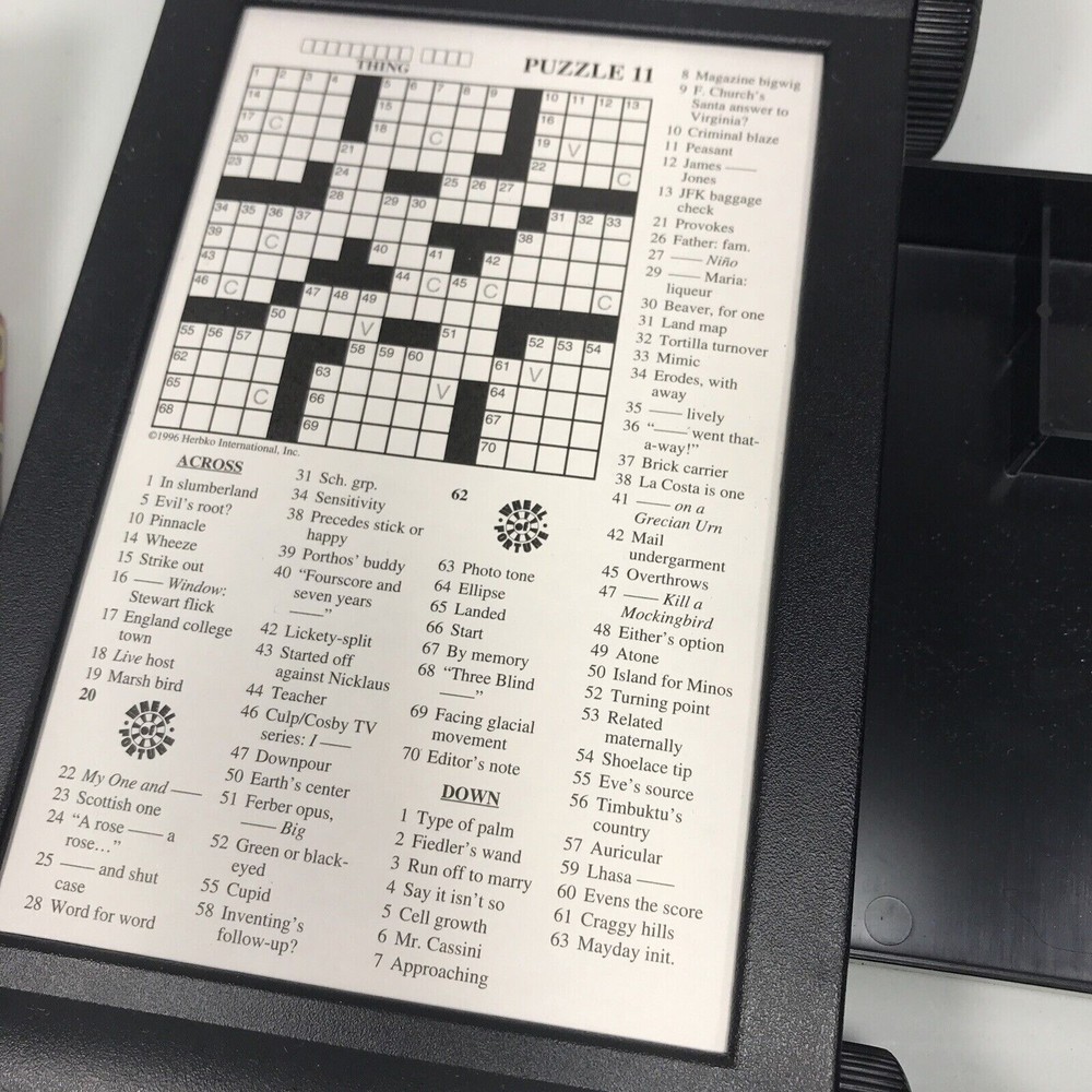Herbko Crossword Companion Roll A Puzzle Scrolling With 2 Extra Scroll Boxes