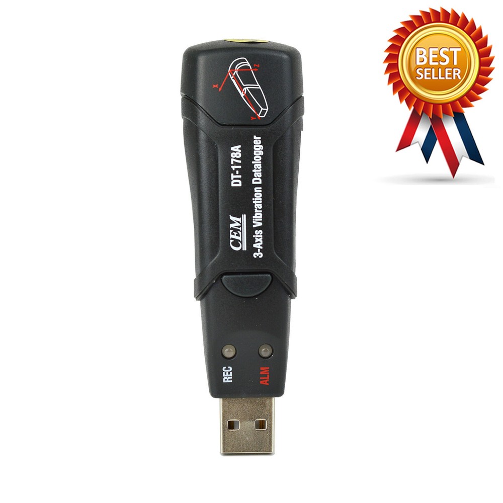 CEM DT-178A 3-Axis Shock Vibration Acceleration Data Logger 8M Memory FFT
