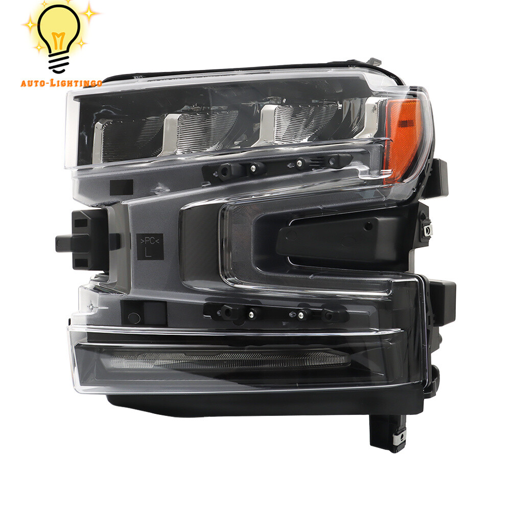For 2019 2020 2021 Chevy Silverado 1500 LED Headlights Headlamps Right&Left Side