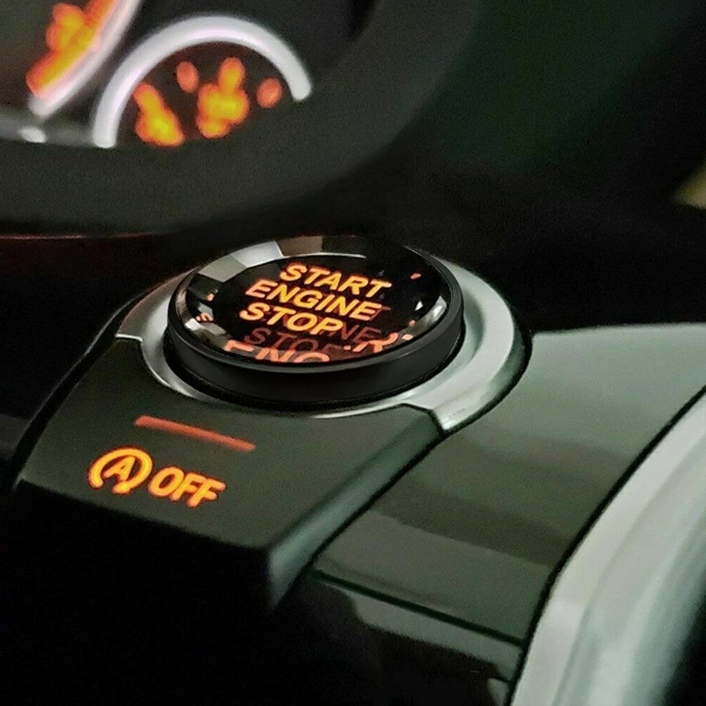 For BMW 1 2 3 5 6 7Series X1 X3 Black Engine Start Stop Push Button Switch Cover
