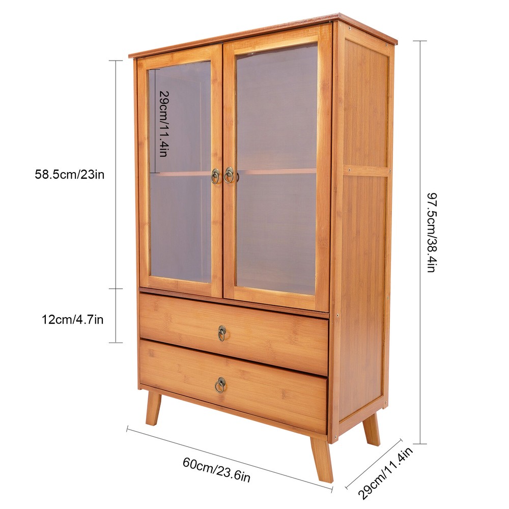 Accent Storage Cabinet with 2 Doors Buffet & Sideboard Decorative Cabinet
