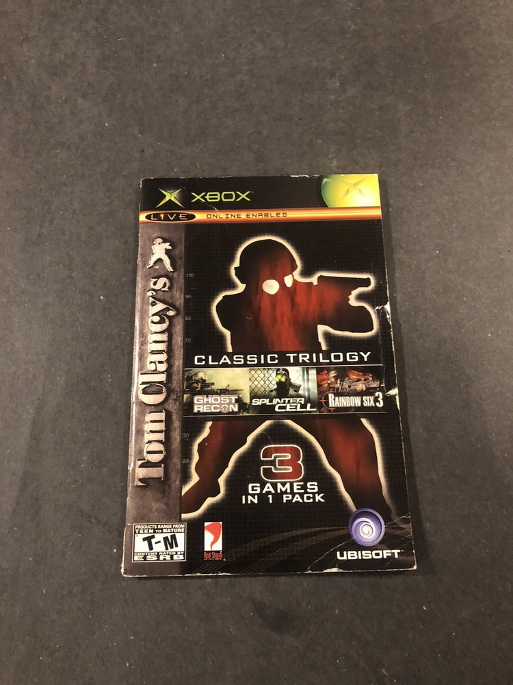 tom clancy classic trilogy xbox Manual Only