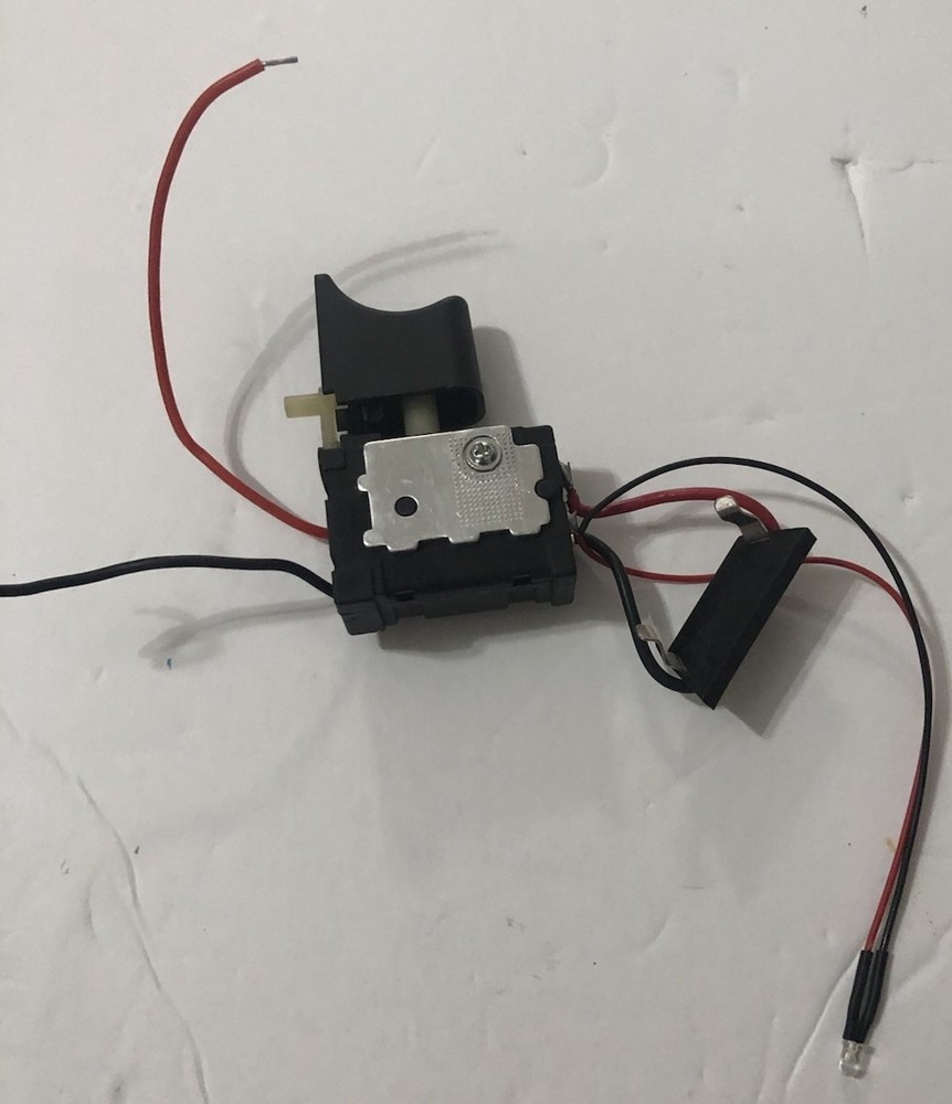 Cordless Drill Switch, 7.2V ~ 24V Drill Speed Control Switch w/ Small Light