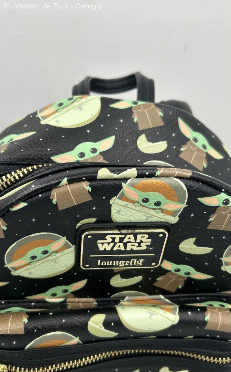 Disney Parks Loungefly Grogu Baby Yoda STAR WARS Mandalorian Mini Backpack VGC