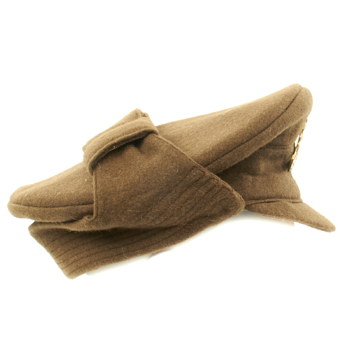 British WWI Gor Blimey 1915 Winter Forage Trench Wool Cap- Size US 7 3/4 (62cm)