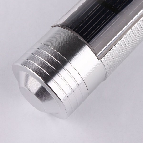 Aluminum Flash Solar Flashlight - 50m Range