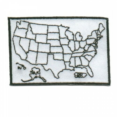 Motorcycle Biker Vest Jacket Patch - States Traveled Sm 2x3" Patch