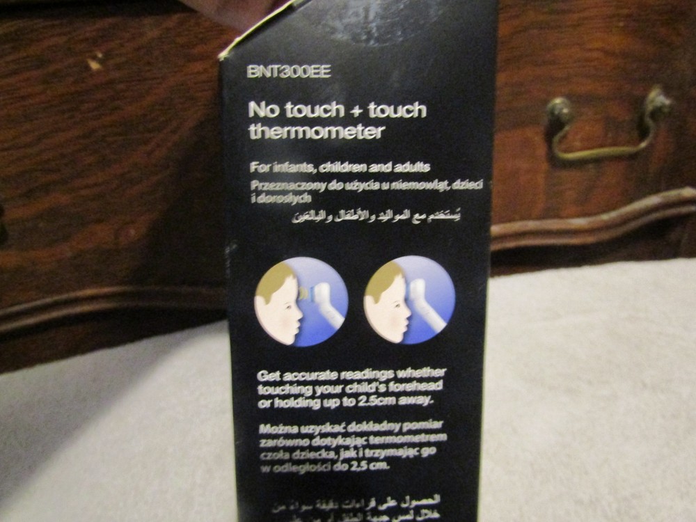 New Braun No Touch + Forehead Thermometer Color Coded Temp NTF 3000 Guide Sealed