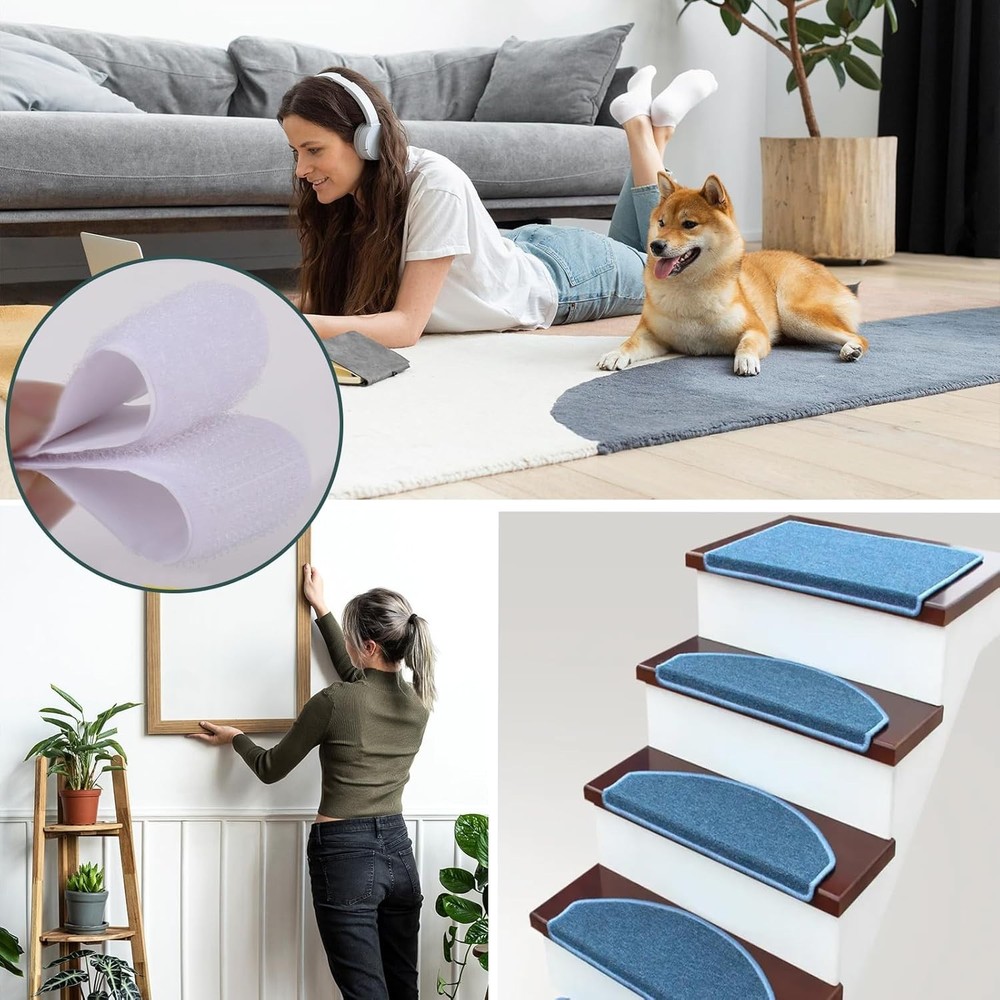 Self-Adhesive 30Ft Hook & Loop Tape Rolls - Multi-Surface Use for Home & Office