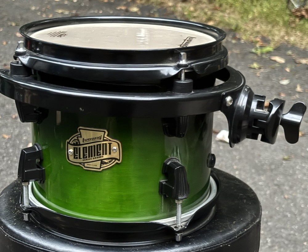 Ludwig Element Evolution 100th 8” Rack Tom Drum Green Fade