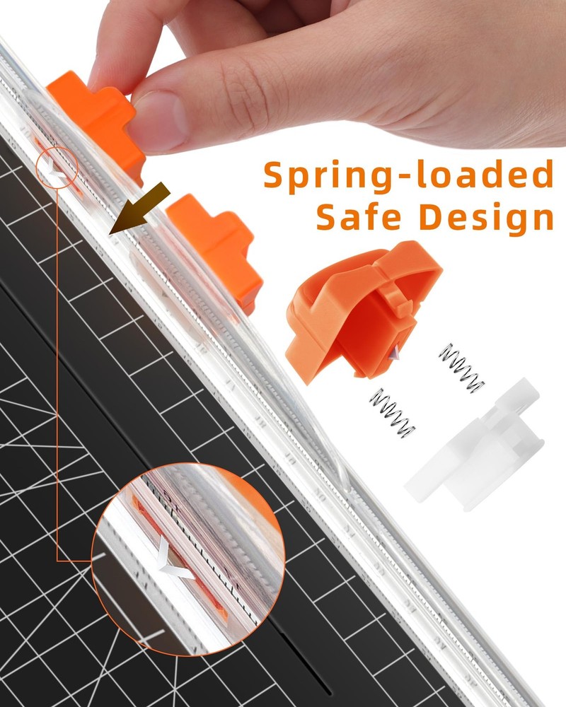 Firbon Paper Cutter Replacement Blade with Automatic Security 1-orange