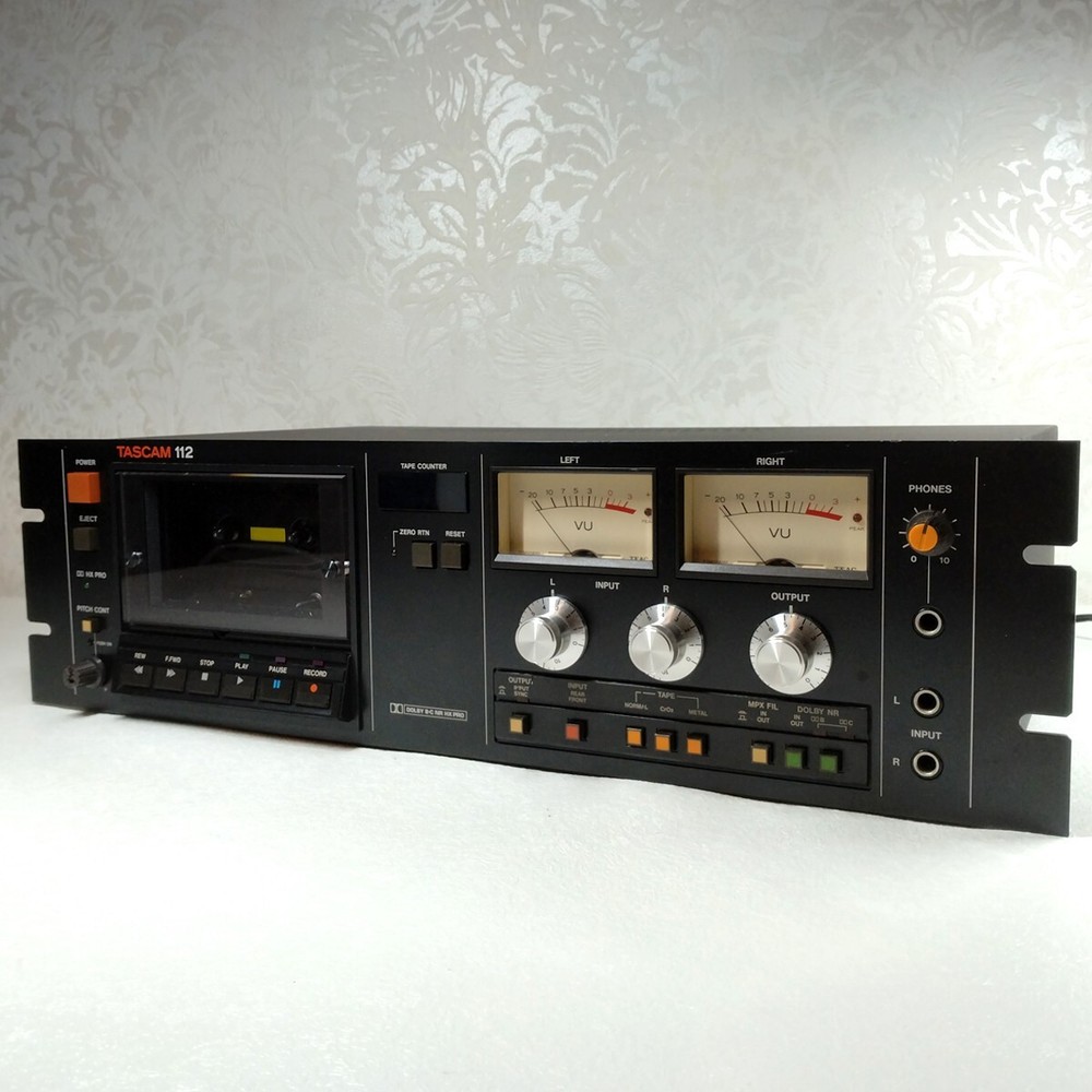 Tascam 112 Rack Mountable Studio Cassette Deck Tape Recorder Confirmed Operation