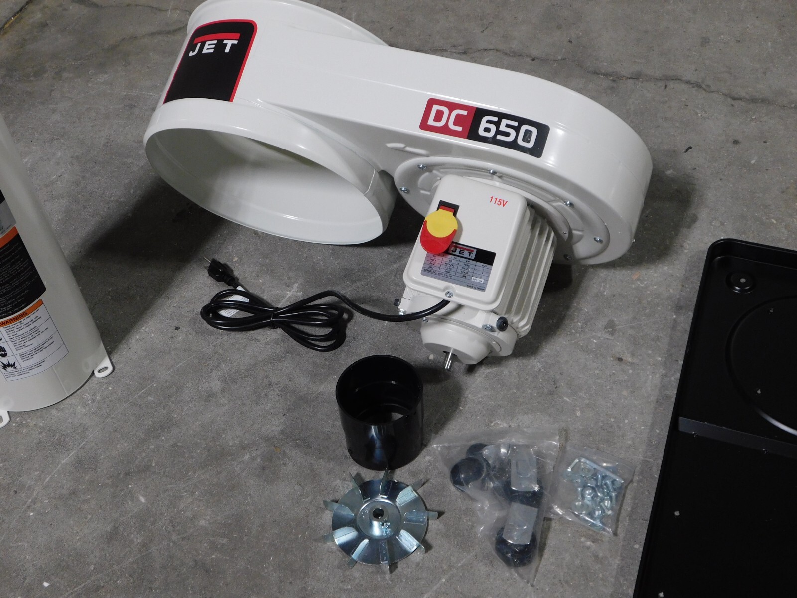 JET DC-650 Dust Collector (Machine Base Only) 1HP 115/230V 1PH 708642 DAMAGE