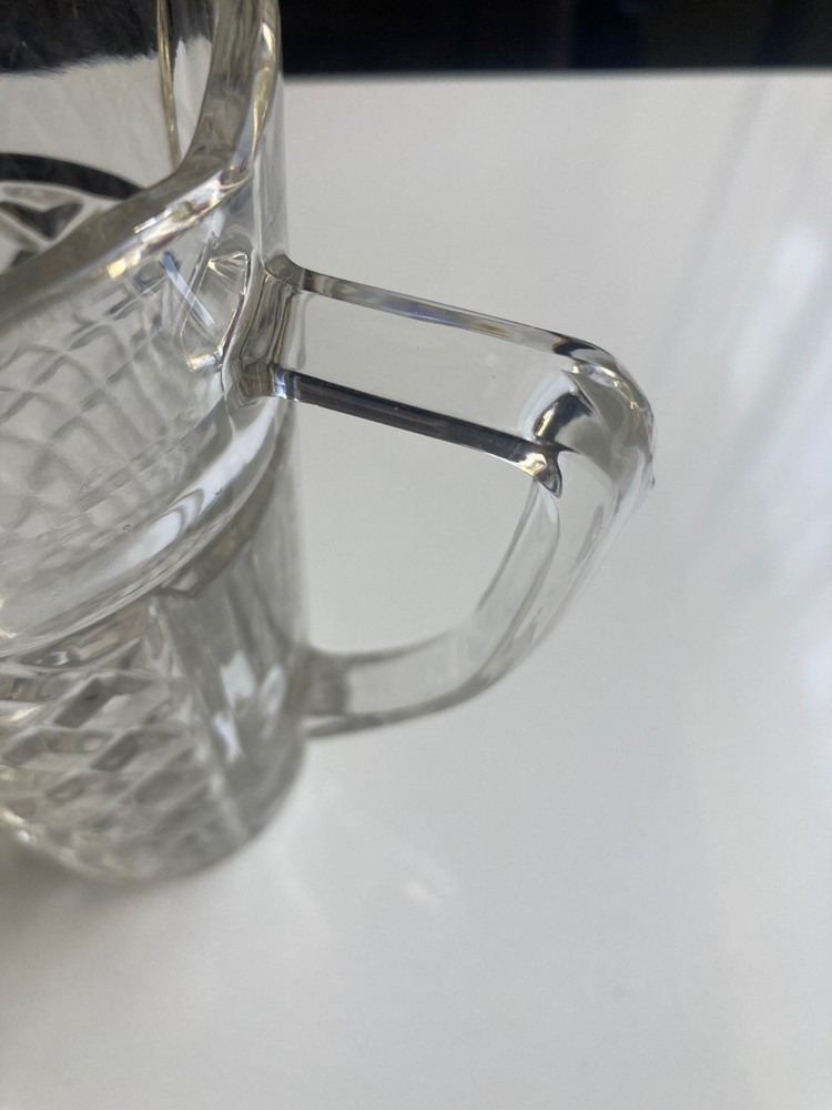 Zajecar Crystal Jug / Pitcher - Diamond Pattern Yugoslavia