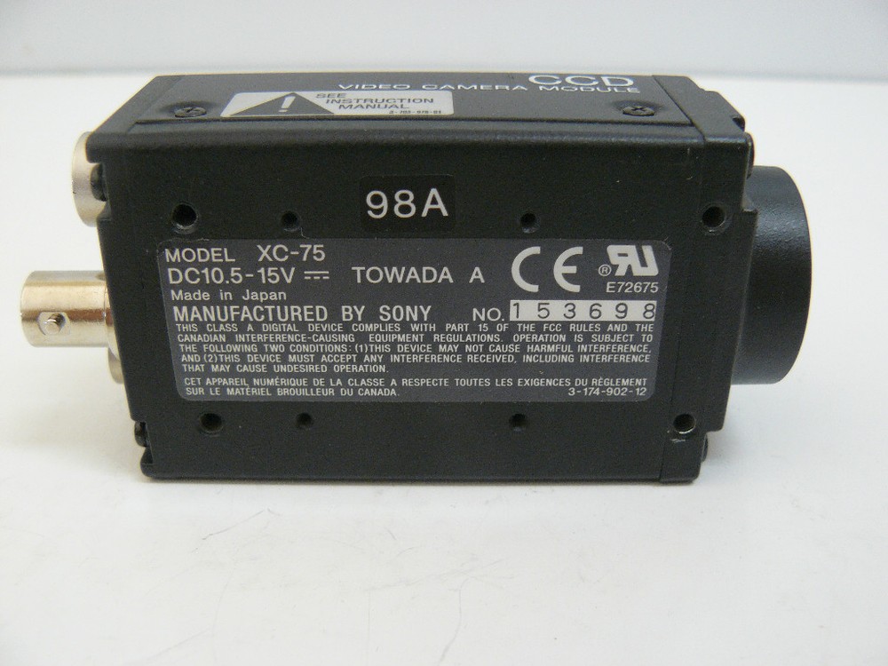 SONY XC-75 MONOCHROME CCD VIDEO CAMREA MODULE