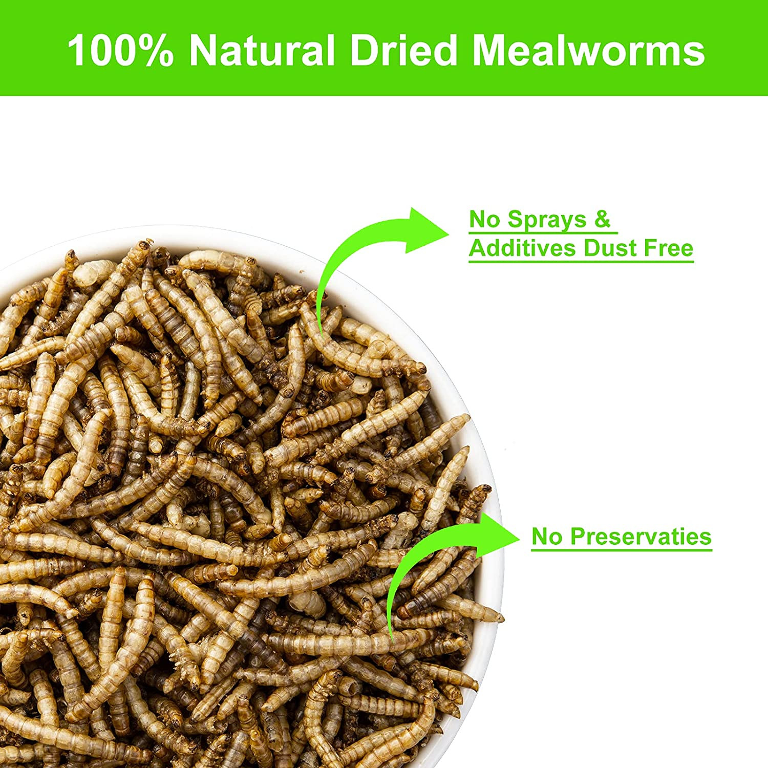11 LBS Dried Black Soldier Fly Larvae Mealworms for Chicken Birds Treats Non-GMO