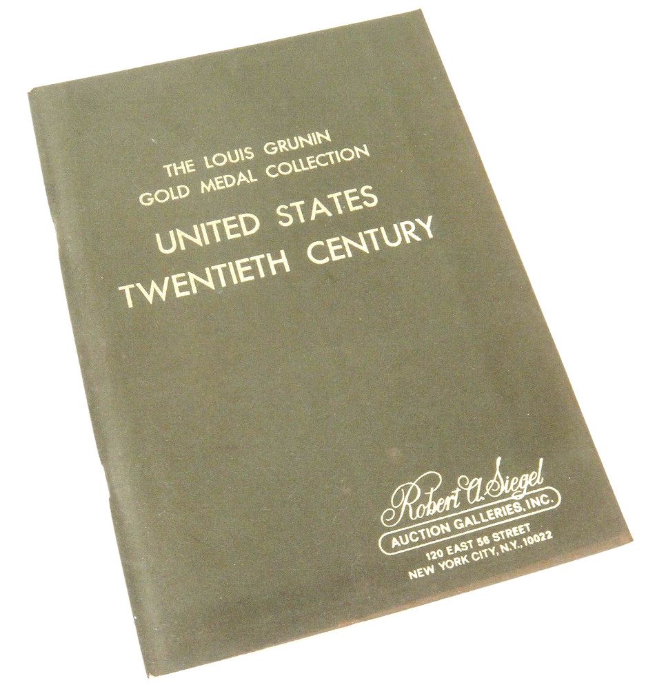 Siegel Stamp Auction Catalog  Louis Grunin Gold Medal Collection 1971 Faux Suede