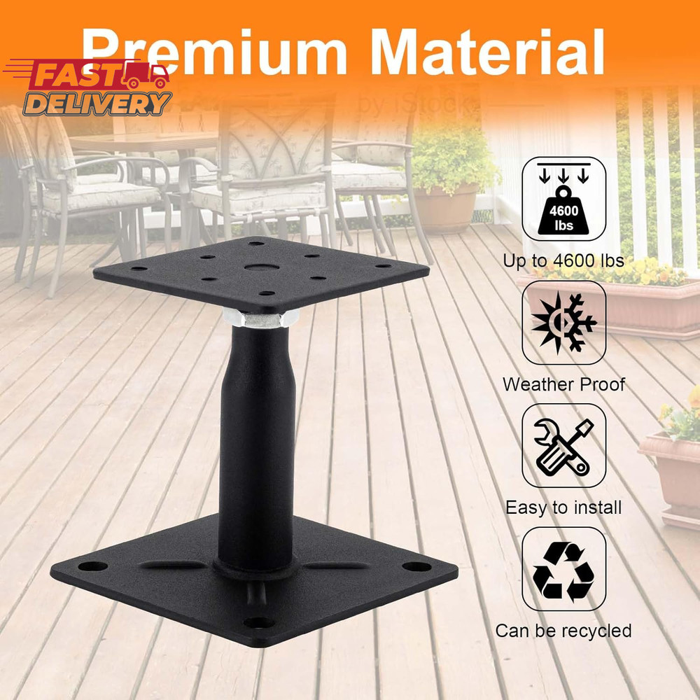 4 Pack Adjustable Support Jack for Floor, Deck Foundation, RV Step Stabilizer, M