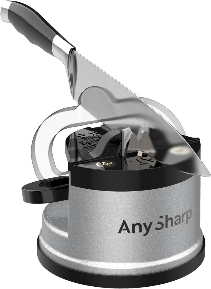 GLOBAL Easy Knife Sharpener - Hands-Free, PowerGrip Suction, Razor-Sharp Results