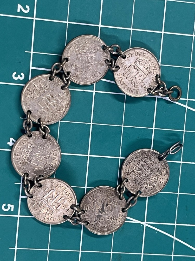 WWII Era British Homefront Coin Bracelet