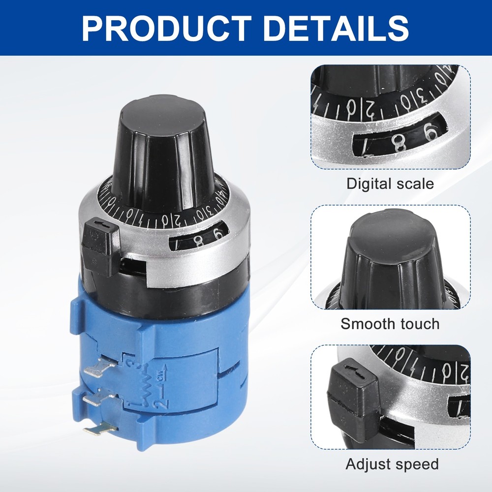 2 Set 3590S-2-104L 100Kohm Precision Multi Turn Wirewound Potentiometer Type 3