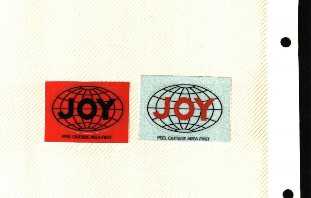 2 DIFFERENT  NICE JOY GLOBE COAL MINING STICKER # 49