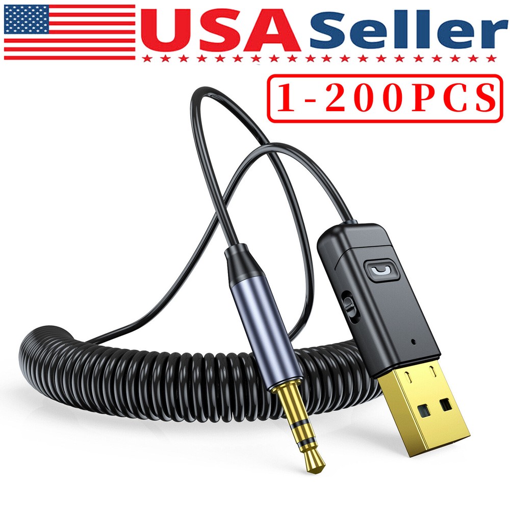 Wireless USB Bluetooth 5.0 Audio Transmitter Receiver AUX Adapter For TV Car Lot