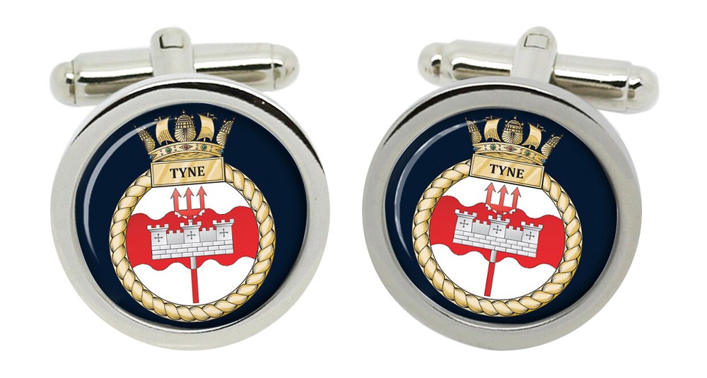 HMS Tyne, Royal Navy Cufflinks in Box