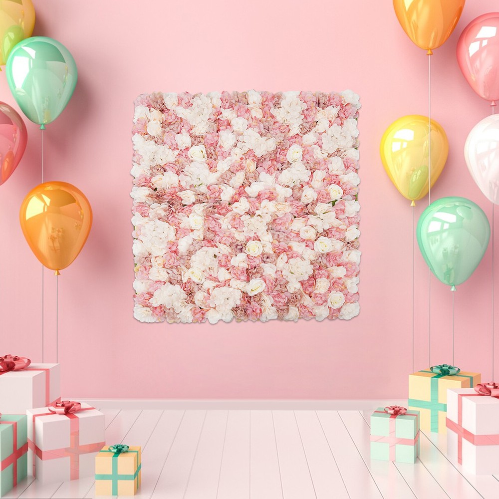 Reusable Artificial Flower Wall Panel Silk Rose Flower Panel  For Wedding Hotel