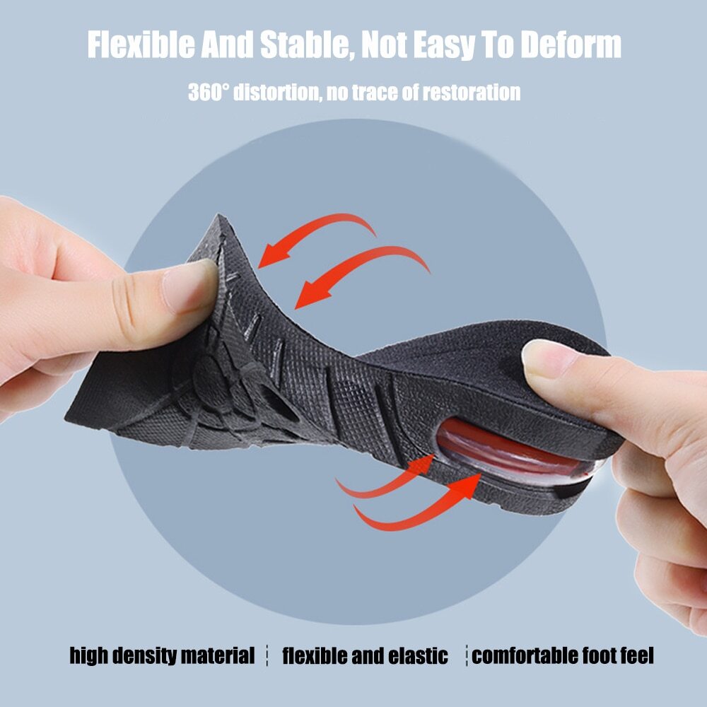 Height Increase Insoles Men Women Invisible Heel Lift Taller Shoe Inserts Pad US