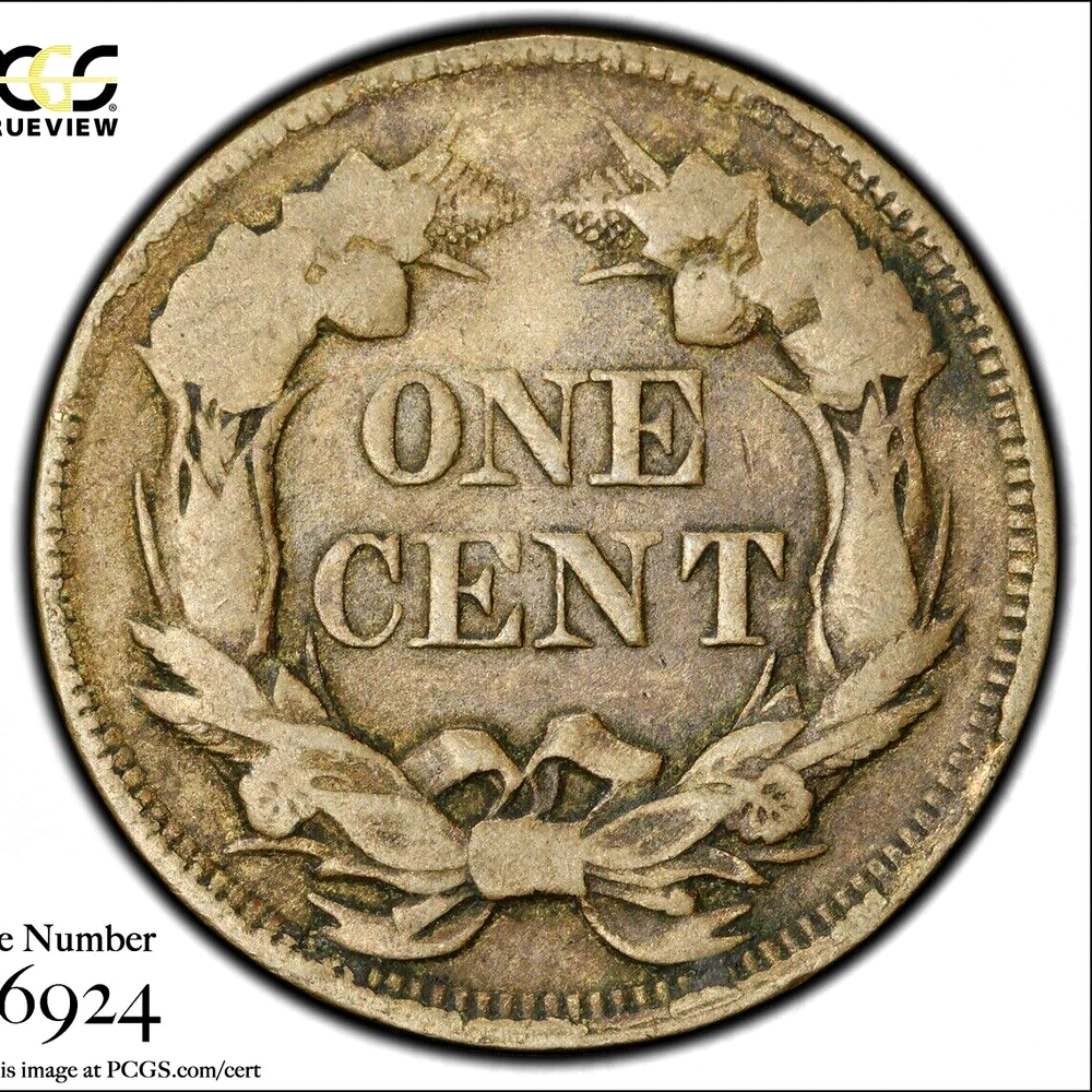 PCGS VF-20! 1857 STRUCK THROUGH GREASE HEADLESS EAGLE! ERROR FLYING EAGLE CENT