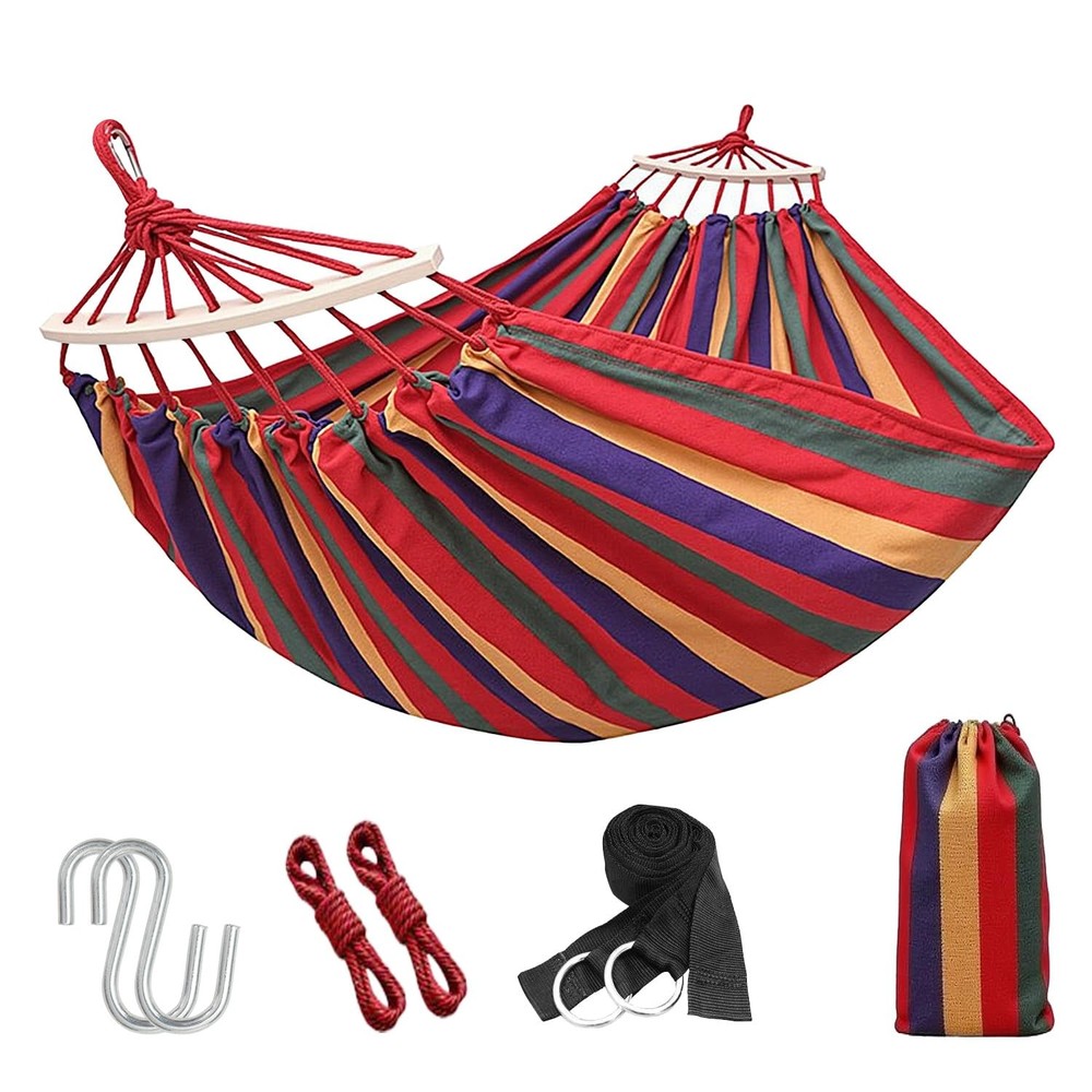 Portable Camping Hammock Lightweight Fabric for Backpacking, Red