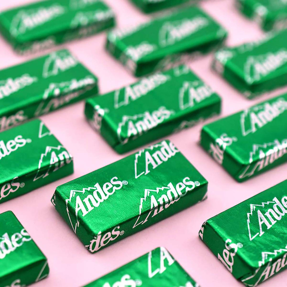 Andes Creme De Menthe Thin Mints - after Dinner Mints - Rectangular Chocolate Sa
