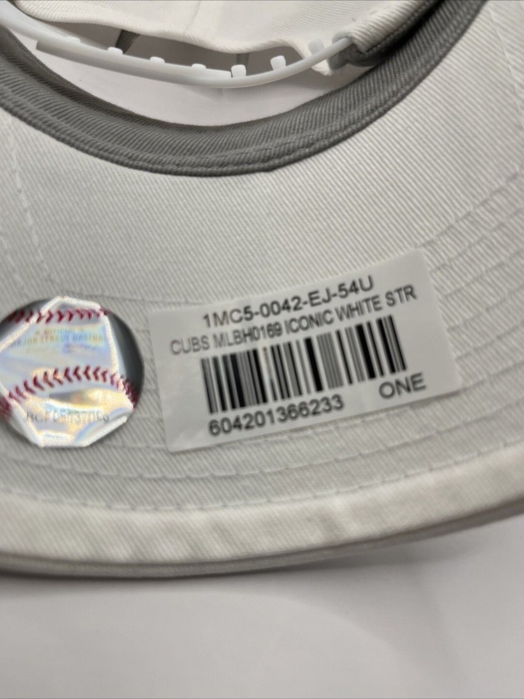 Chicago Cubs Hat Fanatics Adjustable Strapback White MLB Cap NWT