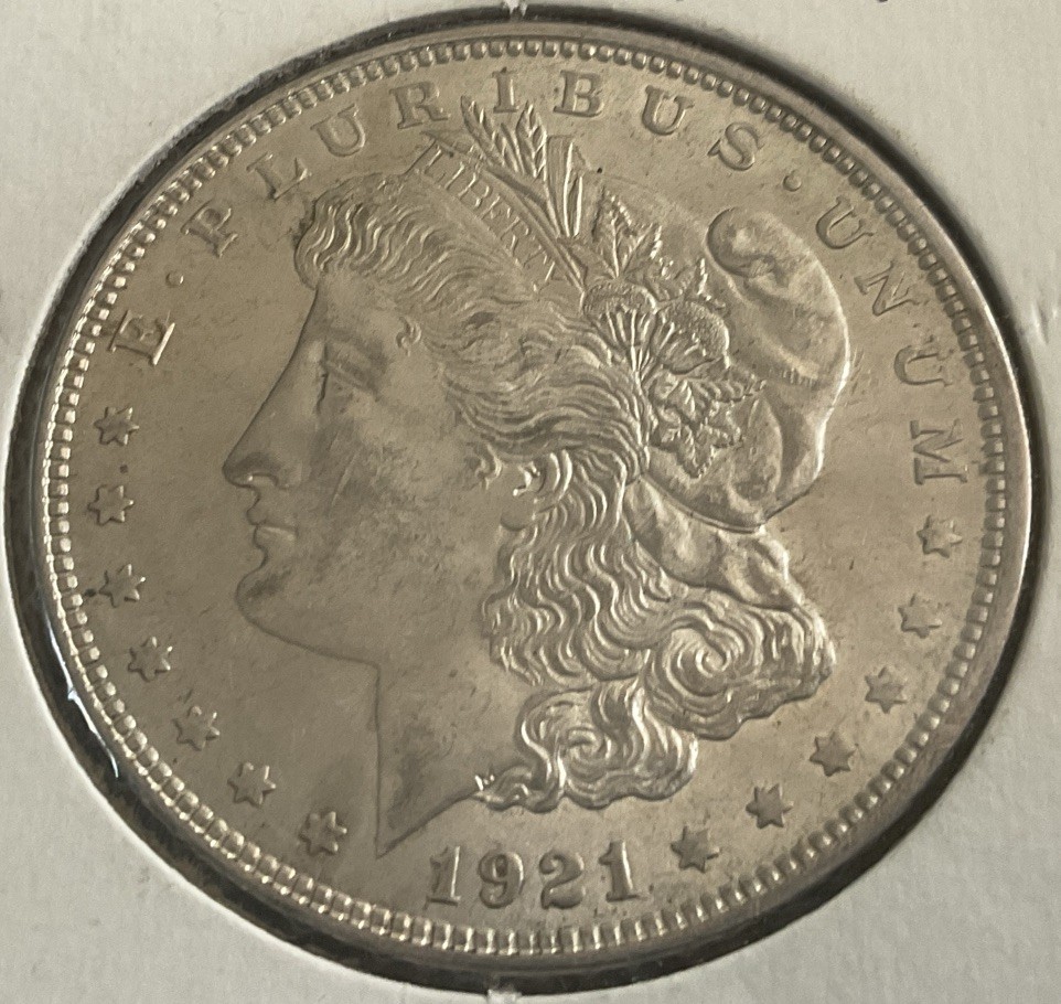 1921 $1 Morgan Silver Dollar Uncirculated