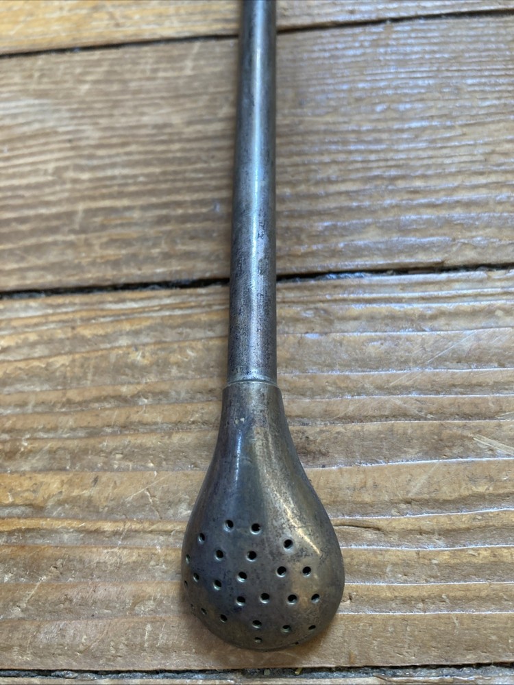 Vintage Bombilla, Silver-Plated or Alpaca Silver Yerba Mate Straw