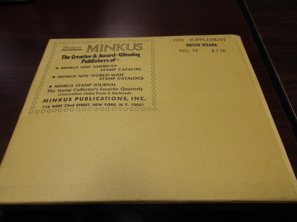 "MINKUS" 1978 SUPPLEMENT BRITISH OCEANIA #19  W/FREE SHIPPING!!!
