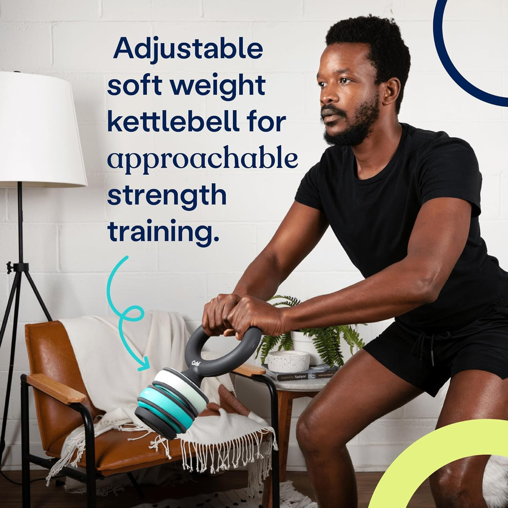 Build Adjustable Kettlebell Set - Includes Two Softrings Removable Interchangea