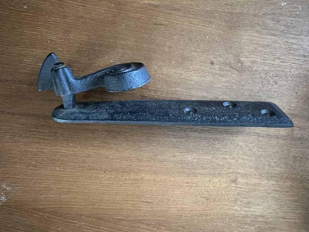 antique shutter dog One Available Black Wrought Iron