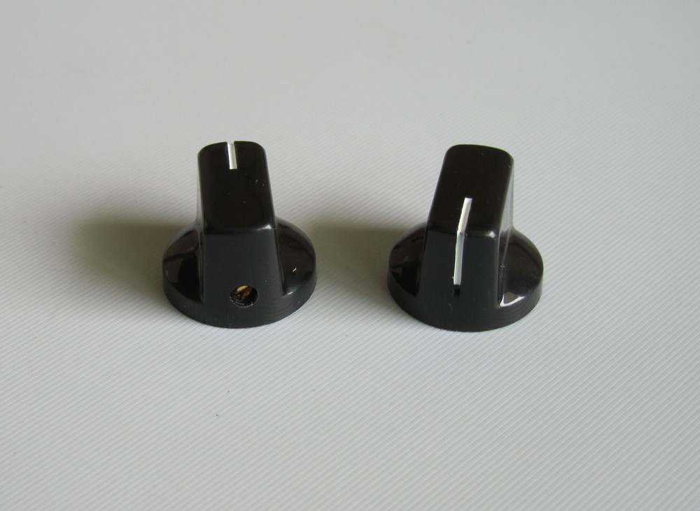 10x Guitar AMP Effect Pedal Knobs Davies 1510 Style Pointer Knob Set Screw Black