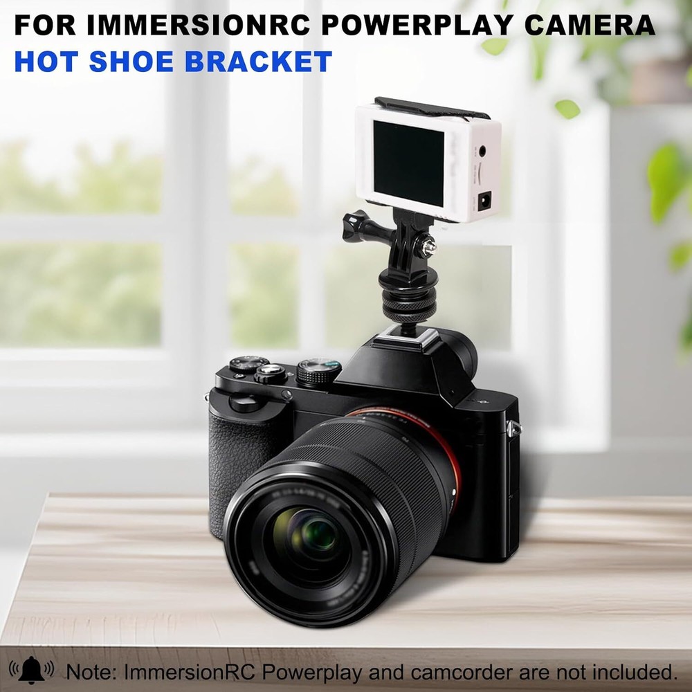for ImmersionRC Powerplay Camera Hot Shoe Bracket, 360° Adjustable Angle