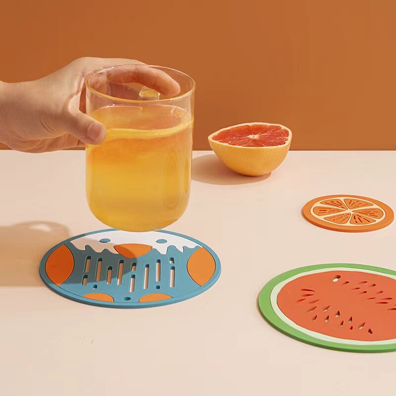Creativity Tea Cup Tableware Coasters Cushion Daily Use Mat Silicone Place Mat