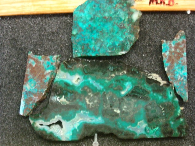 chrysocolla 4 slabs bisbee mine