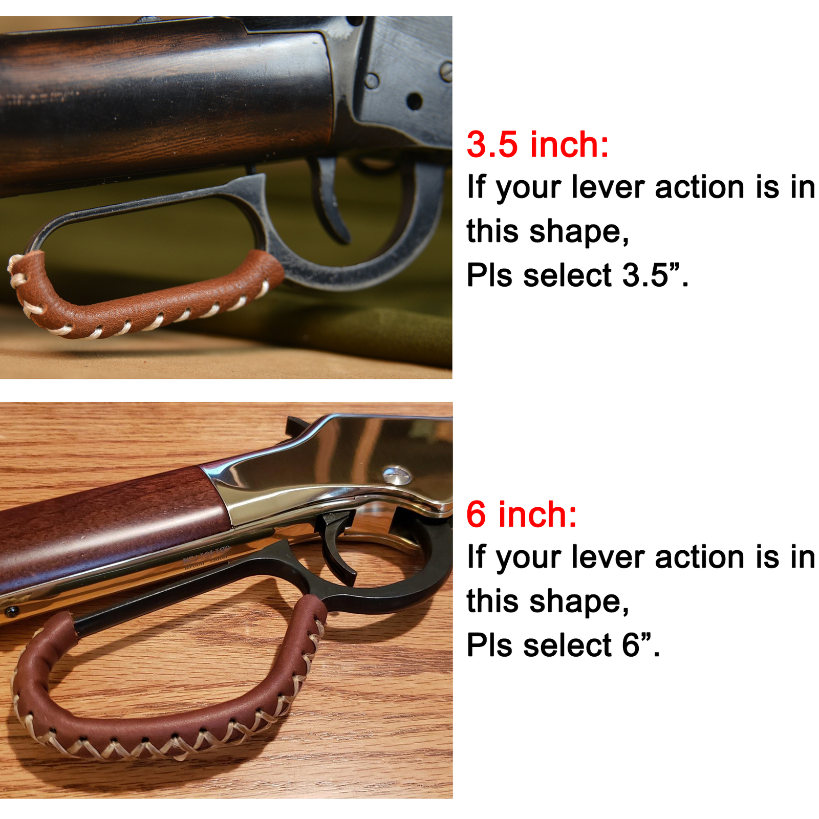 Handmade Leather Gun Lever Wrap Protector for Lever Action Shotgun and Rifle